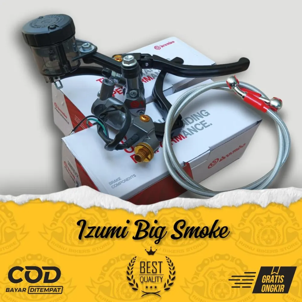 Master Rem IZUMI Tabung Big Smoke set Selang Rem 90cm…