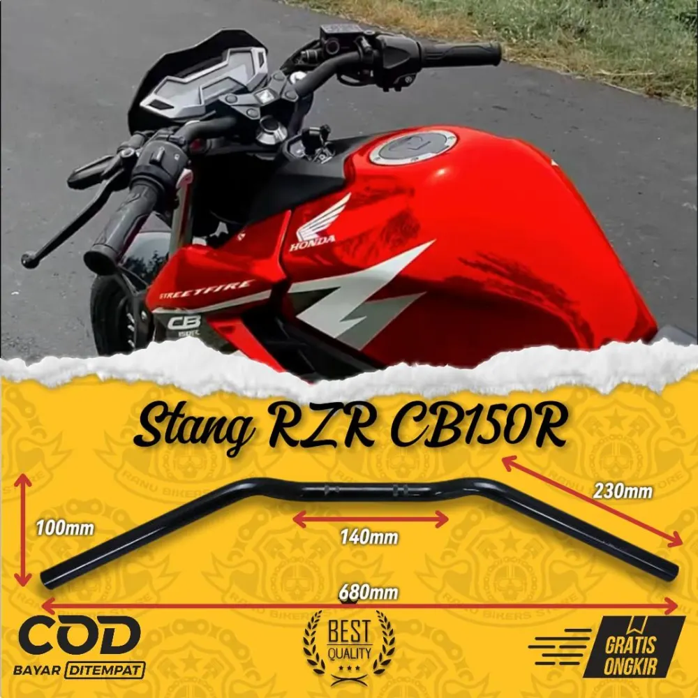 Stang RZR New Tebal 2mm Universal PNP Sepeda Motor CB150R…