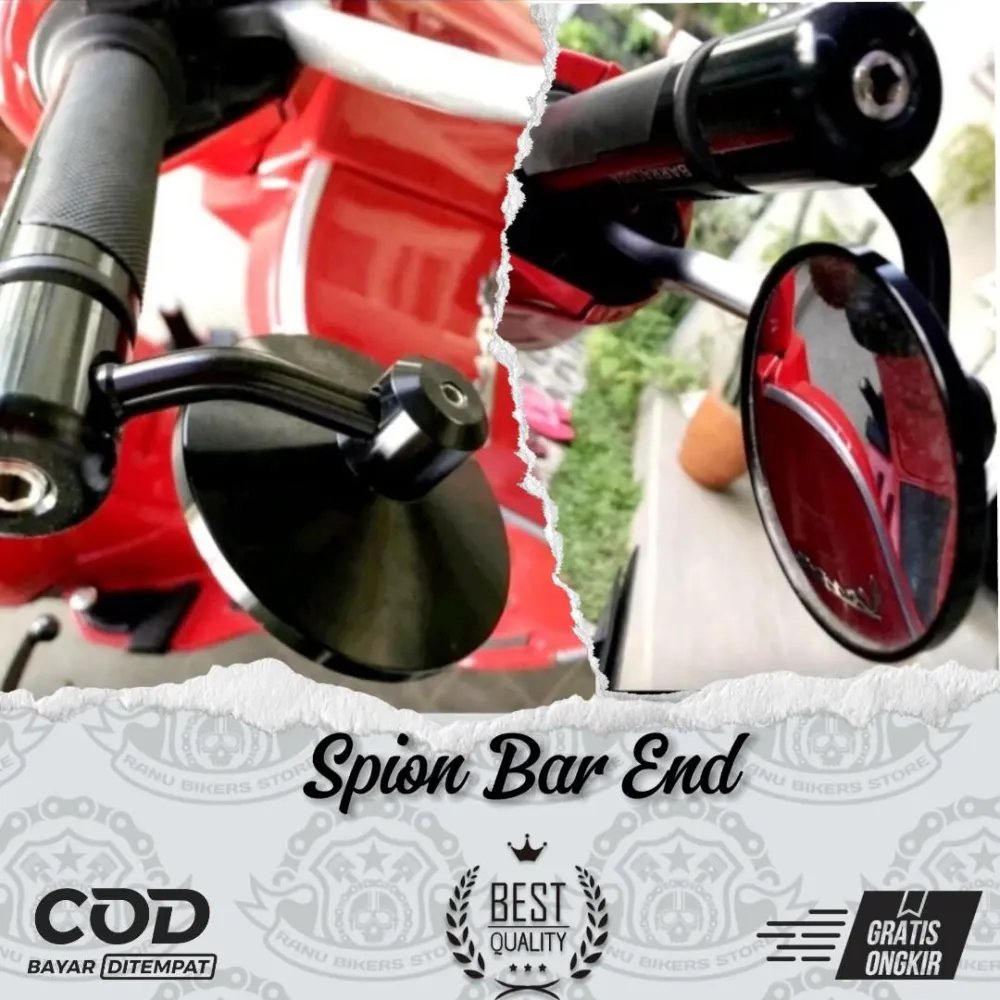 Spion Jalu Bulat CNC Bar End Tangkai Lengkung Model…