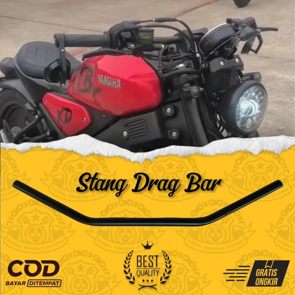 Stang Bobber Dragbar Motorcycle Custom 22mm Tebal 2mm XSR,…